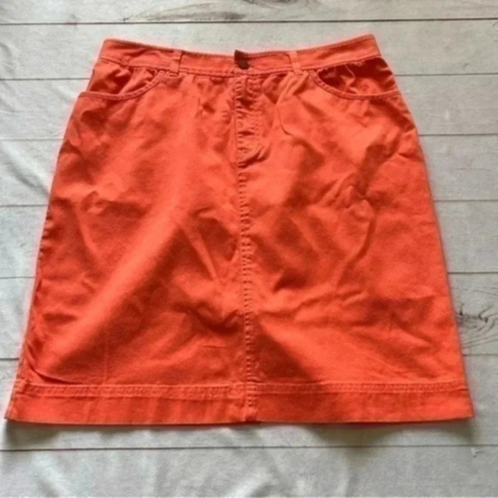 Pendleton Denim Jean Skirt Orange Straight Pencil Women’s Size 16
